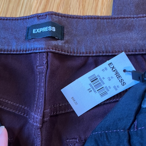 Express purple skinny high rise jeggings - Picture 4 of 6